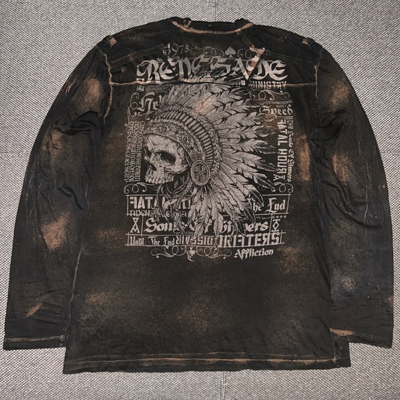 Affliction Other - Rare Y2K Affliction Black Graphic Long Sleeve Grunge Shirt